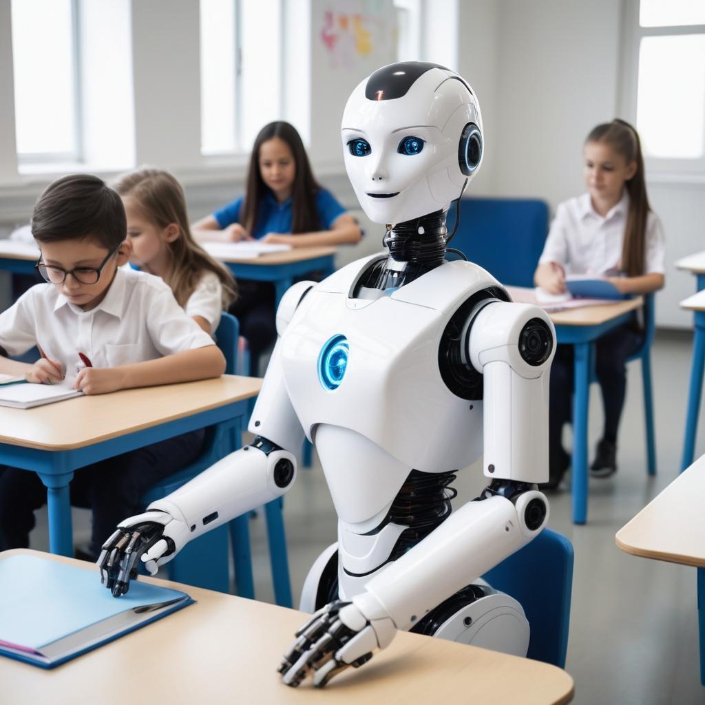 Robot as teacher at school